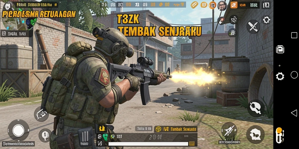 Tampilan antarmuka game Tembak Senjata yang menarik dan interaktif.