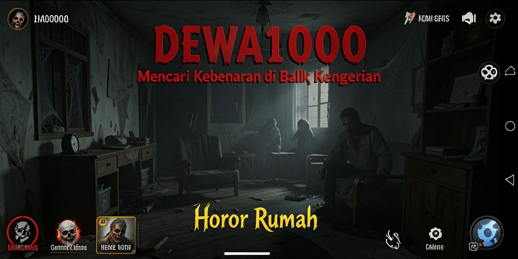 Tampilan antarmuka DEWA1000 yang menyeramkan dan penuh misteri.